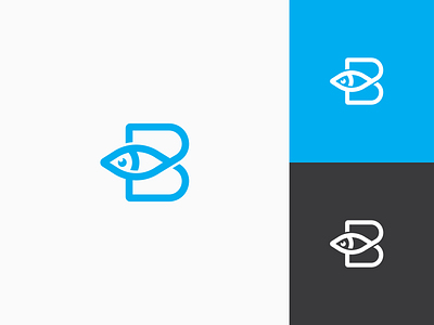 B letter + Fish - Logo changlle #3 animal b letter b logo blue design fish logo