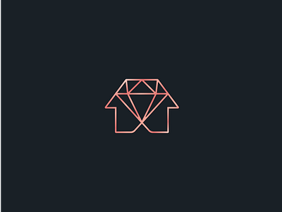 Diamond House - Logo Concept design diamond home house jewelry logo