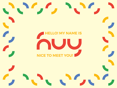HELLO! MY NAME IS HUY design hello dribble logo name vietnam