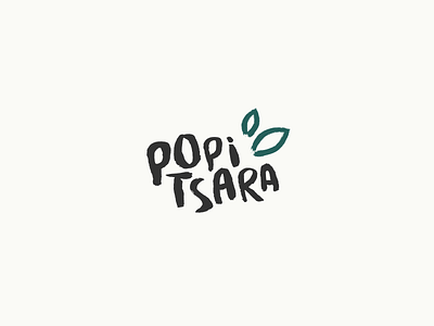 Logo design for Popitsara branding design graphicdesign green logo minimal organic vegetal