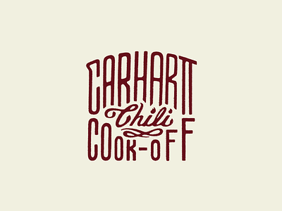 Carhartt Chili Cook-Off Lockup chili handlettering lettering typography