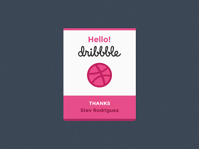 Hello Dribbble! branding debut designer dribbble freelance graphic logo