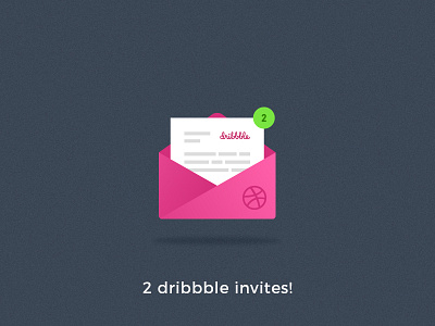 2 dribbble invites! brand branding clean design digital dribbble graphic identity invite logo simple ui