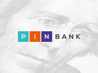 PIN bank bank logo money rectangles type