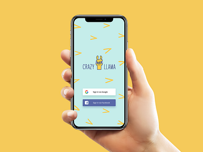 Crazy Llama app blue branding charachter design llama logo logotype minimal splash screen vector yellow