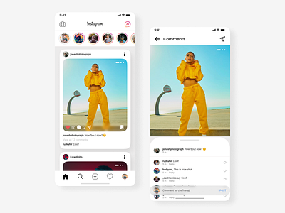 Instagram Redesign app design branding design illustration instagram redesign ui