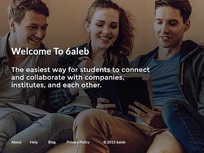 Taleb Sign Up home page sign up student