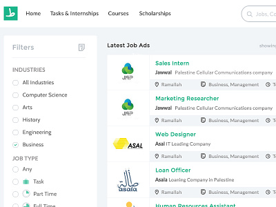 Jobs Page hiring interns internships jobs recruiting students