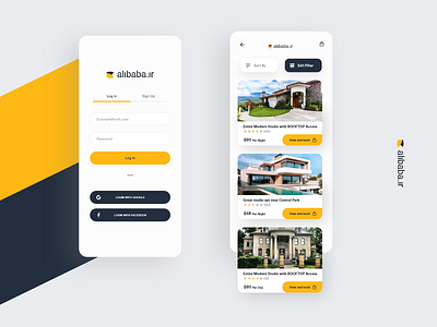 Hotel and Villa Booking app app design appdesign application booking booking app design filter login menu search search results signup ui uidesign