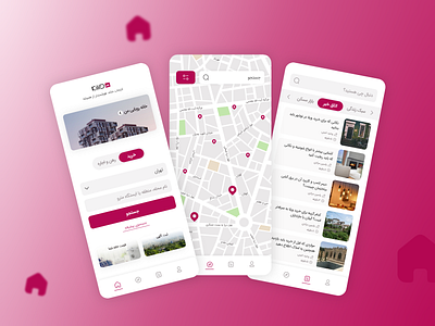 Real Estate Application 🏠 app design application blog booking concept home homepage house map real estate real estate application realestate ui uidesign uidesing