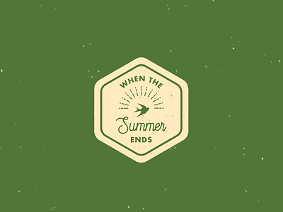 When the Summer Ends branding design flat icon identity lettering logo minimal typography vector