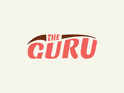 The Guru design flat icon identity illustrator lettering logo minimal typography vector