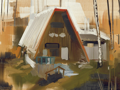 One Hour Cabin 6 2d cabin illustration paint texture