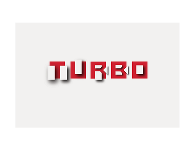 Turbo –Negative Space Letter forms design illustration typography vector