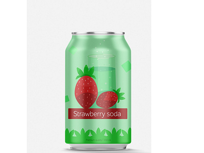 Strawberry soda design food packagedesign packaging design soda strawberry vector