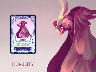 Humility -a Heavenly Virtue- cardgame ccg illustration ui