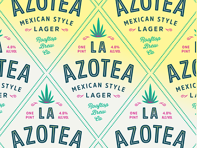 La Azotea Type beer brewery classic design label logo packaging summer type typography