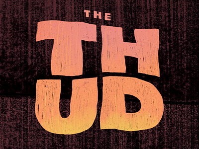 The Thud for Fantagraphics Books book cover design headline jacket lettering logo procreate pulp title typogaphy