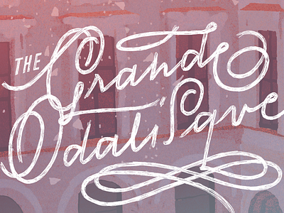 The Grande Odalisque for Fantagraphics calligraphy comic cover design feminine french graphic jacket lettering logo novel paris procreate script title type typogaphy