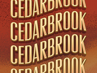 Cedarbrook IPA for Rooftop Brew Co beer brewery classic cover design lodge pnw seattle sunset title type typography