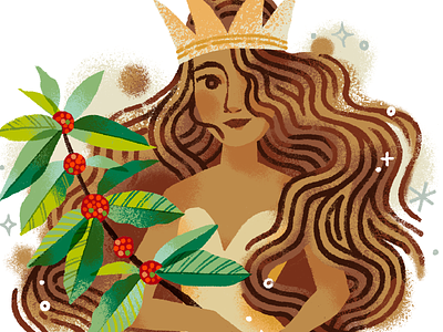 Siren for Starbucks art book cafe coffee fantasy feminine goddess graphic illustration mermaid procreate queen siren starbucks woman