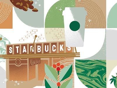 Starbucks Coffee Academy Level 100 Cover art artwork coffee design graphic grid illustration layout packaging print seattle