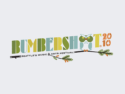 Bumbershoot Logo branding festival logo music owl seattle