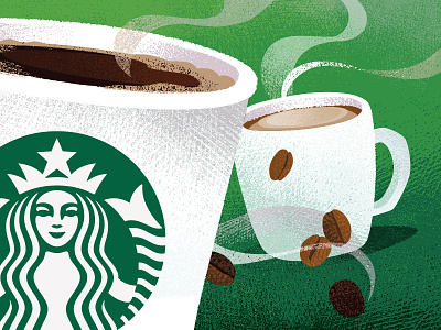 Starbucks Core Card beans coffee design gift card green illustration tea vector