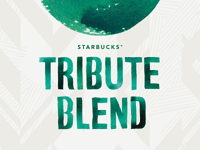 Starbucks Tribute Blend - Asia Pacific coffee design lettering packaging watercolor