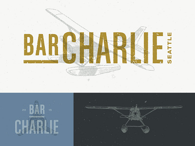 Bar Charlie: In Progress 2 bar float industrial logo mark plane sea seattle