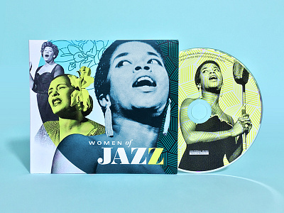 Women of Jazz Album Art album cd duotone jazz music neon packaging vintage
