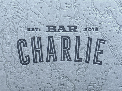 Bar Charlie logotype airplane bar branding graphic letterpress logo map mark nautical sea plane seattle typography