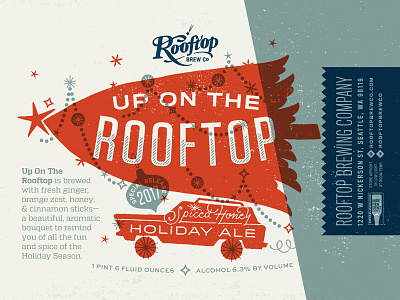 Up On the Rooftop Holiday Ale for Rooftop Brew Co