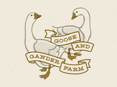 Goose and Gander T-shirt art branding design earthy farm graphic illustration logo t shirt vector