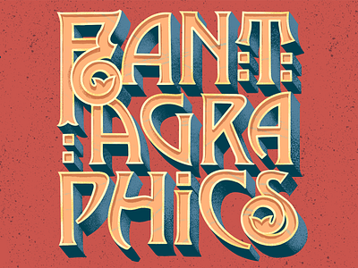 FANTAGRAPHICS! 3d art book comics extruded illustration illustrator lettering nouveau procreate retro type typedesign typography