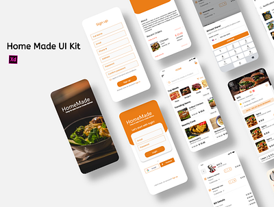 Home Made Food Mockups design food delivery food ui kit mockup restaurant restaurant app ui