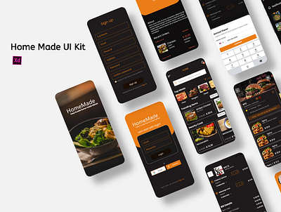 Home Made Food Mockups design food delivery food ui kit mockup restaurant restaurant app ui