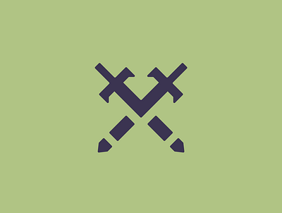XV. exari logo logodesign swords v x xv