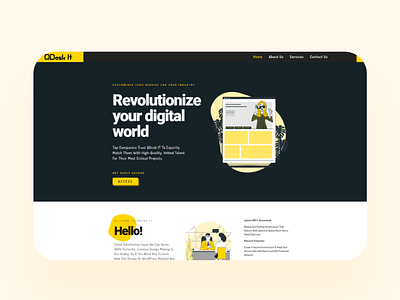 Revolutionize your digital world || QdeskIT landing ui uidesign uiux ux webdesign webdesigner webdevelopment website website design