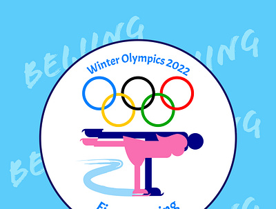 Winter Olympics badge - Figure skating badge design digital art figure skating icons winter olympics