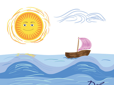 AdobeLive Summer theme Challenge challenge digital art illustration marine sea stylized summer vector art vector illustration