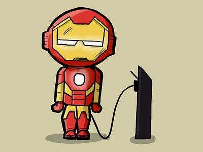 Iron Man design drawing illustration procreate sketch