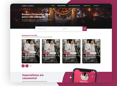 SN - Vitrine de fornecedores bride design interface ui ui design website wedding