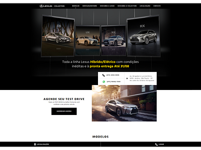 UX/UI Lexus landing page project 3d graphic design ui