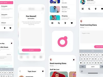 Fashion app icon animation app flat icon minimal ui ux