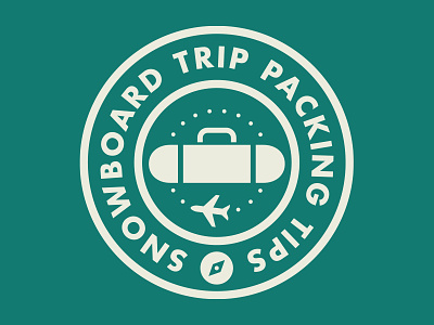 Snowboard trip packing tips emblem infographics snowboard