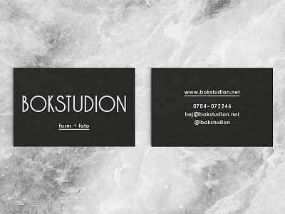 Bokstudion identity book business card custom identity logo studio typeface