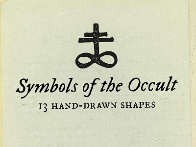 Symbols of the Occult alchemy all seeing eye cross hamsa hand hand drawn handmade lucifer mystical occult pentagram symbols vector