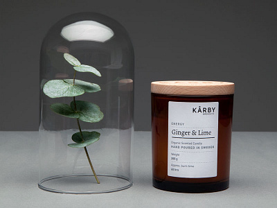 Kårby Organics candle minimal packaging still life typography