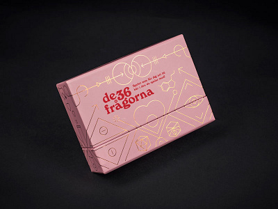 De 36 frågorna alchemy board game bronze foil line art packaging